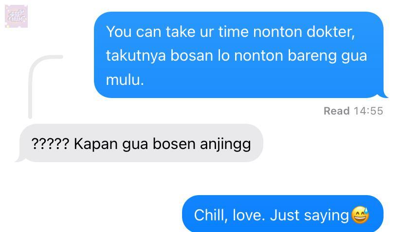 munvess's tweet photo. Day 1, coba kasih dia waktu buat nikmatin waktunya sendiri -rl https://t.co/nsxlpSXGyT