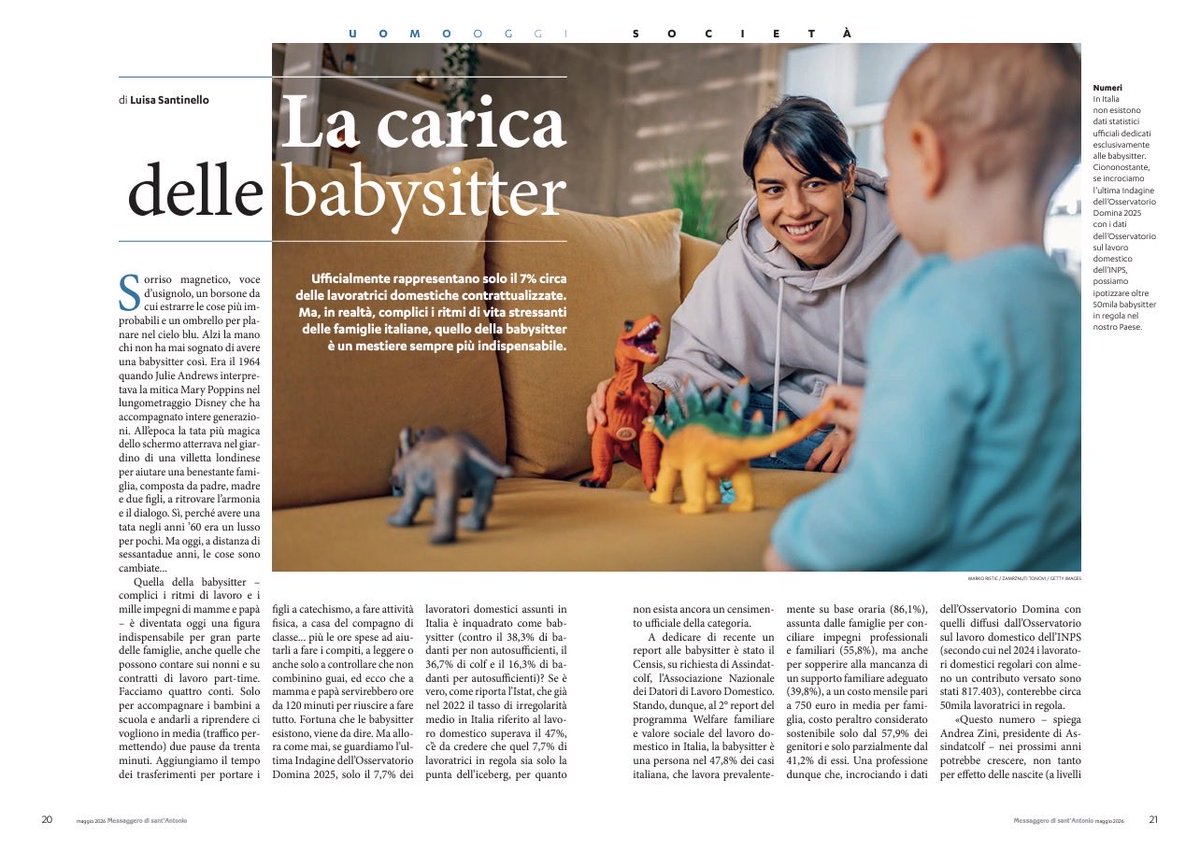 LSantinello's tweet photo. Ufficialmente rappresentano solo il 7% circa delle lavoratrici domestiche contrattualizzate. Ma, in realtà, complici i ritmi di vita stressanti delle famiglie italiane, le #babysitter stanno diventando sempre più indispensabili.
@MSApadova 

https://t.co/uy7Ela2HLN https://t.co/dZYDpo6vbI