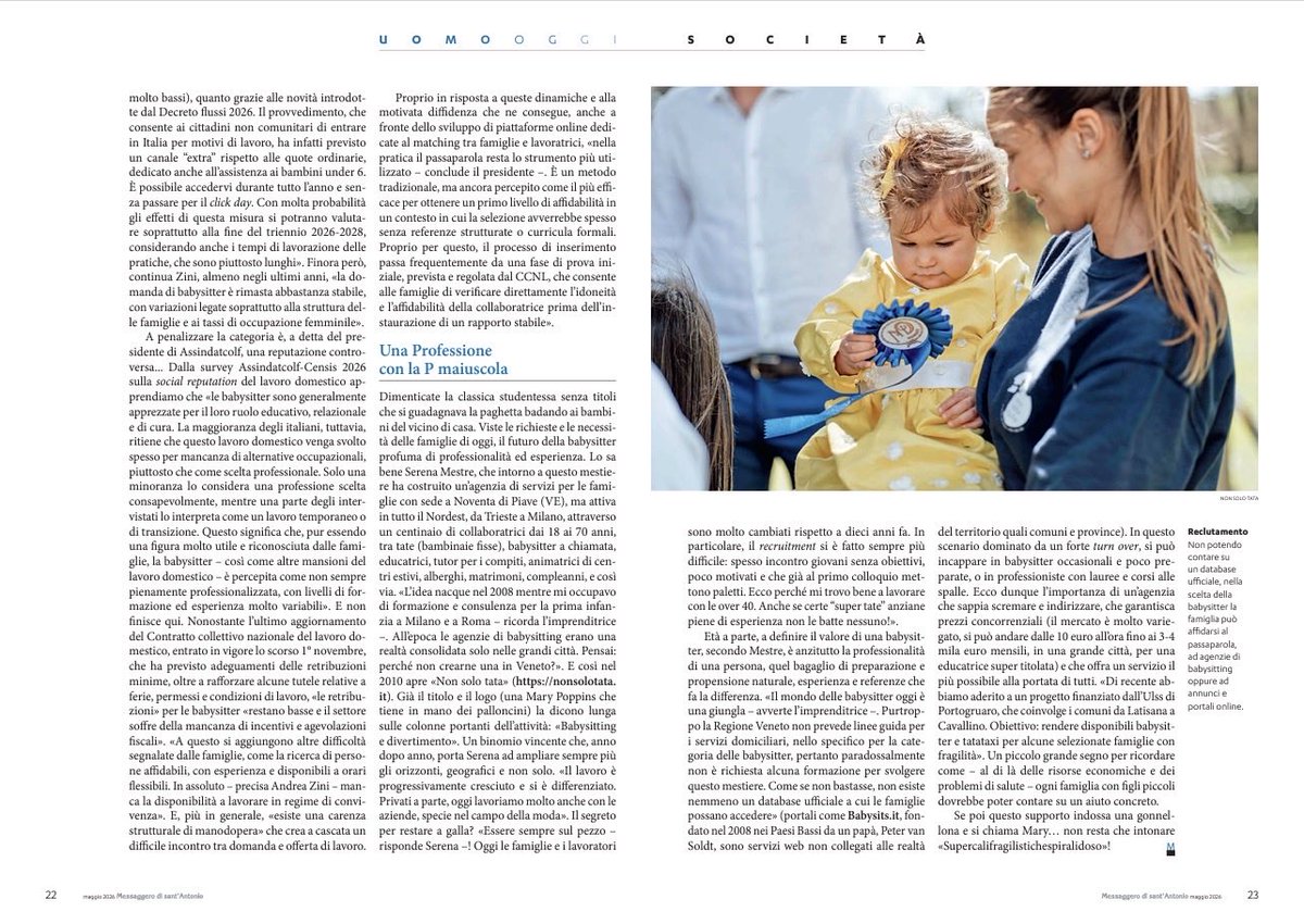 LSantinello's tweet photo. Ufficialmente rappresentano solo il 7% circa delle lavoratrici domestiche contrattualizzate. Ma, in realtà, complici i ritmi di vita stressanti delle famiglie italiane, le #babysitter stanno diventando sempre più indispensabili.
@MSApadova 

https://t.co/uy7Ela2HLN https://t.co/dZYDpo6vbI