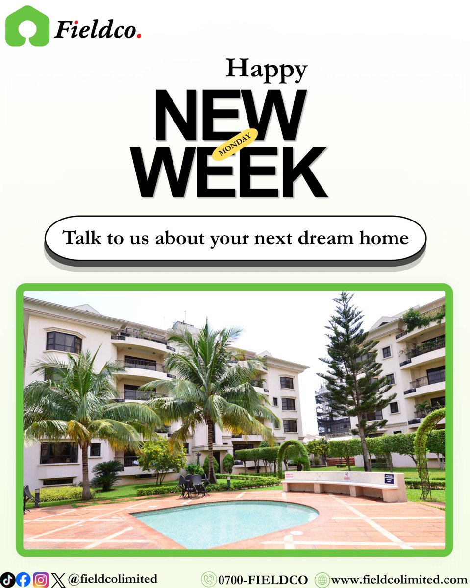 FieldcoLimited's tweet photo. A new week, a new opportunity to move one step closer to your dream home ✨🏡

At Fieldco Limited, we don’t just help you find properties, we help you find comfort, value, and a place you’ll truly love to call home. https://t.co/UHyZqF8Cid