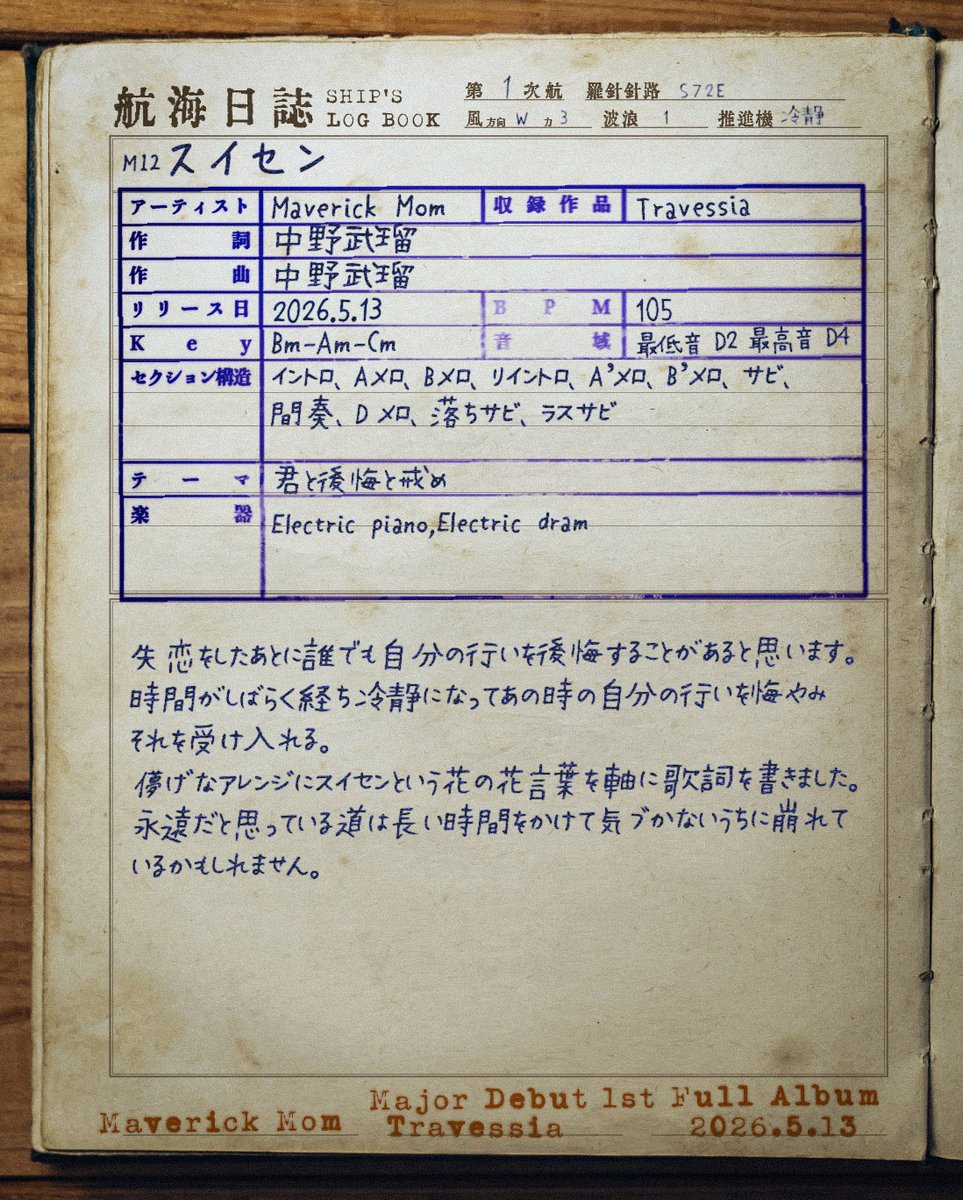 航海日誌 -SHIP'S LOG BOOK- -------------------- M12.スイセン