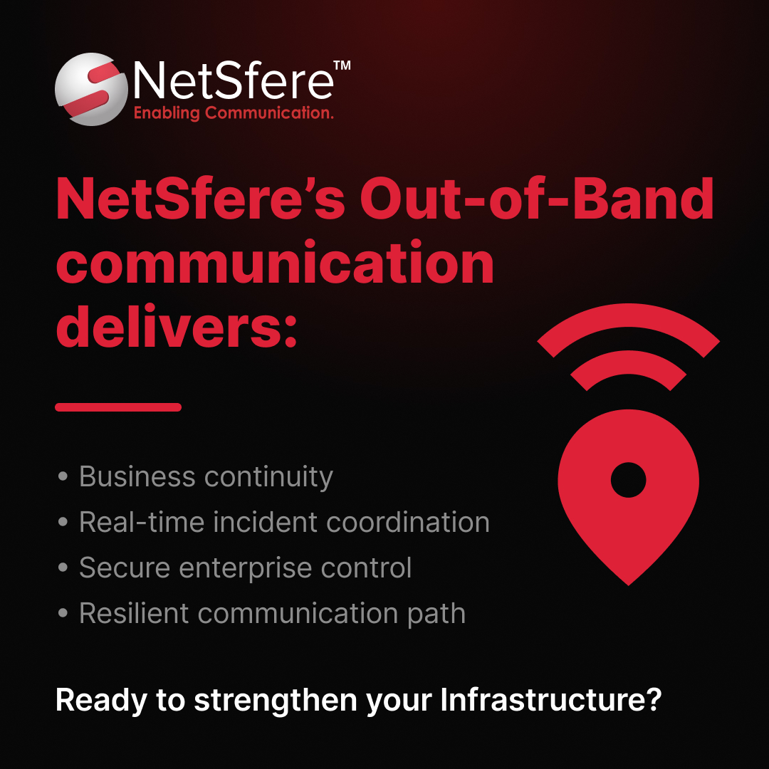nxtgenmsg's tweet photo. Most organizations have disaster recovery plans.
But during a major outage, communication shifts to personal phones or consumer messaging apps.
@NetSfere helps organizations maintain secure communication even when primary systems fail.
 #Crisis #CriticalInfrastructure #OOB https://t.co/vS3aoqz5tz