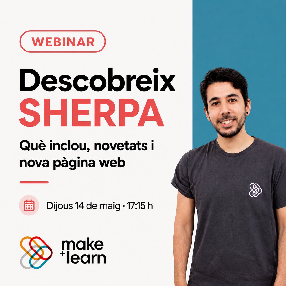 Make_and_Learn's tweet photo. Vols aprofitar millor els recursos de robòtica i maker del teu centre?

El 14 de maig a les 17:15 h farem un webinar per presentar SHERPA: què inclou, novetats i nova pàgina per trobar Situacions d’Aprenentatge segons el material disponible.

Inscripció 👉 https://t.co/PdgNbqmwUH https://t.co/2HeFuNfHGB