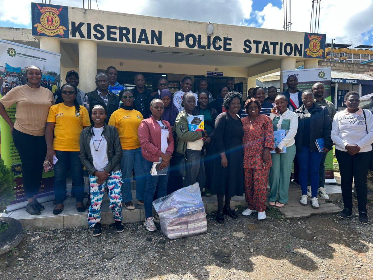 HFAW2015's tweet photo. Safer communities begin with awareness! Last weekend, HFAW engaged police officers at Kiserian Police Station in a workshop to strengthen responses to #GBV cases involving women &amp; girls living with disabilities. 
Together, we’re building inclusive justice for all.

##EndGBV #HFAW https://t.co/zppBffTumY