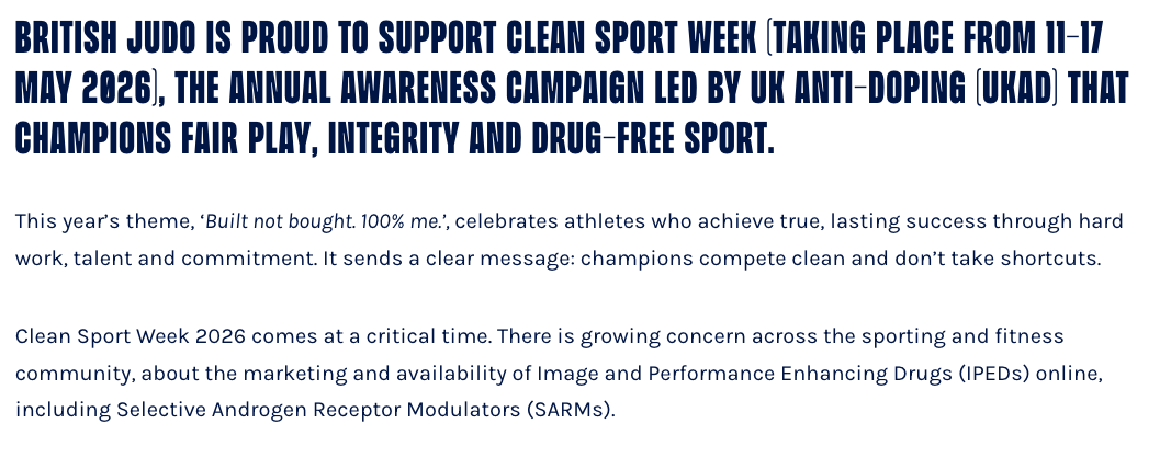 cleans_letsrun's tweet photo. It's UKAD Clean Sport Week!
It's the time of year when UK sports federations lightly reskin content sent to them by UKAD, hoping that nobody notices.
#doYourBit https://t.co/1WnjOusJAa