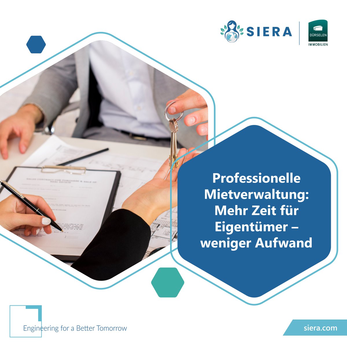 sieraalliance's tweet photo. Ein Mehrfamilienhaus sollte kein Vollzeitjob für den Eigentümer sein.

Strukturierte Mietverwaltung entlastet, schafft Klarheit und sorgt für reibungslose Abläufe.

Mit Dürselen Immobilien – Teil von SIERA wird Verwaltung effizient umgesetzt.

@TucherVon 

#SIERA #Köln https://t.co/ueRNMREl7k