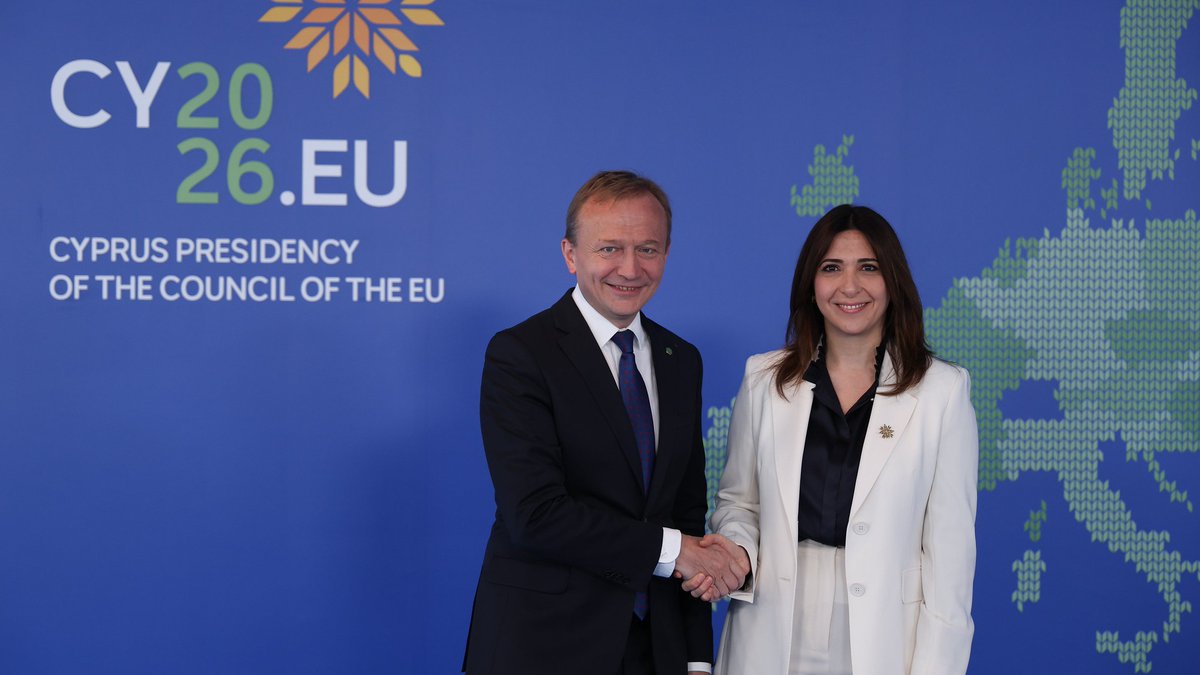 CY2026EU's tweet photo. 📍Informal meeting of EU Ministers for European Affairs underway in #Lefkosia

Deputy Minister @marilena_raouna chairs today’s discussions on:
📌 the Multiannual Financial Framework 2028–2034
📌 EU enlargement, with the participation of candidate countries and potential candidate,
📌 countering foreign information manipulation and interference, with the participation of the UK.

#CY2026EU 🇨🇾🇪🇺