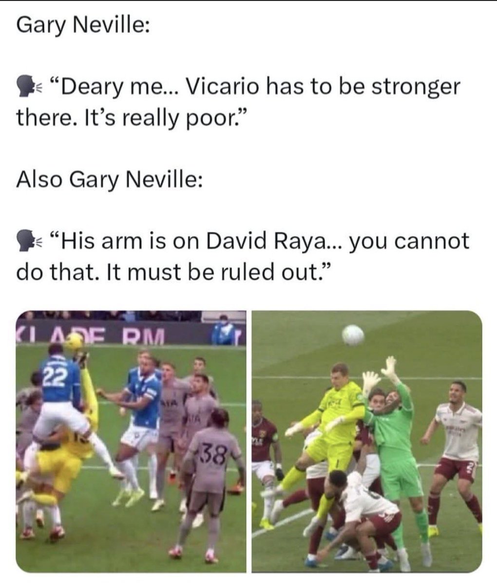 kbar1's tweet photo. @SkySportsPL What about this one Gary?
One rule for one and all that. https://t.co/7QfoY06Bb5