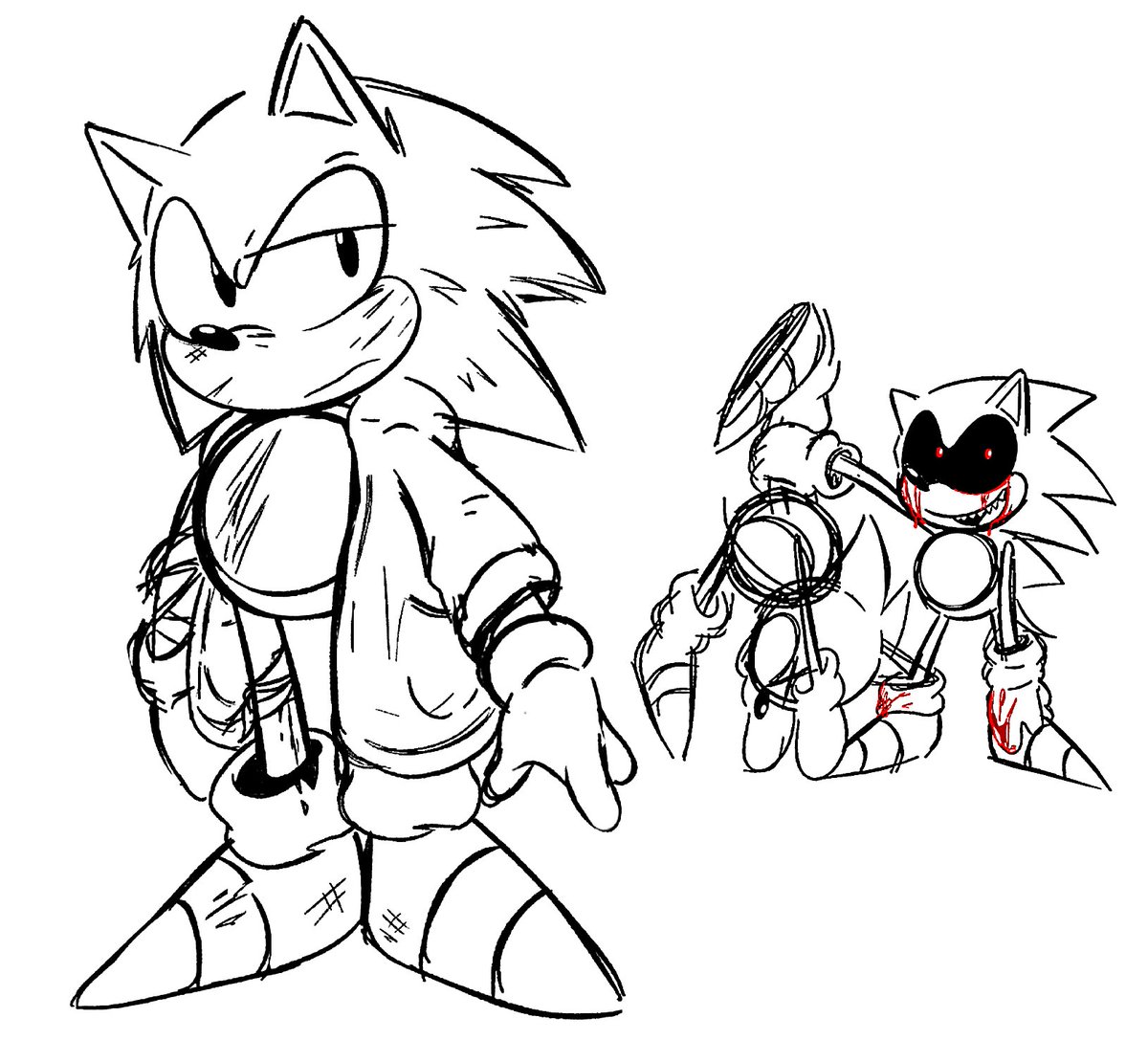 Theinkangell's tweet photo. Might repost at a better time since it's 4am but vessel sona #sonicexe https://t.co/CYFHxWreBs