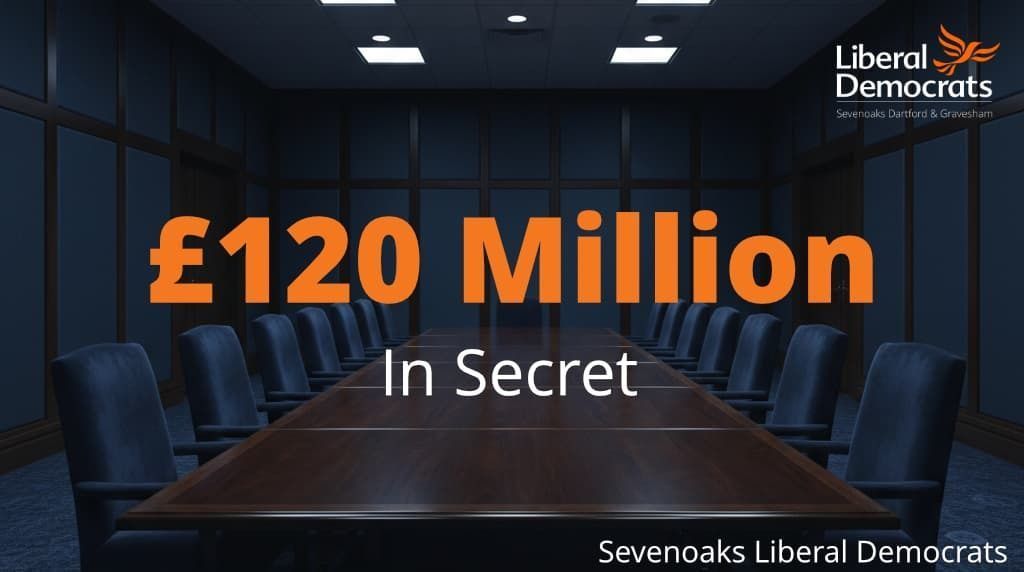 SevenoaksLibDem's tweet photo. A council facing abolition. A £120m project decided in secret. A leisure centre at risk with no replacement ready. Sevenoaks residents deserve better than this.

https://t.co/CbTzb4VI7x https://t.co/PdENsSpUgc