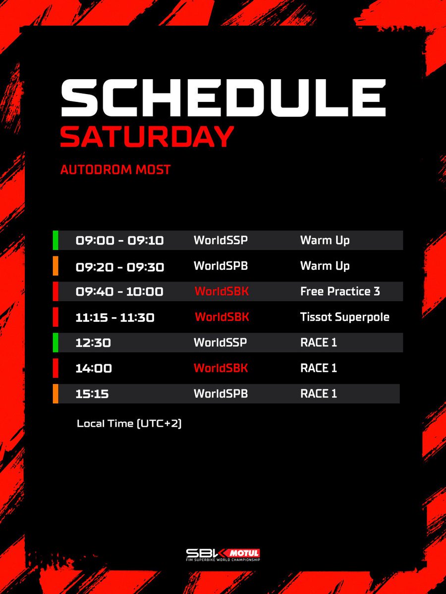WorldSBK's tweet photo. This weekend, Most is calling 🇨🇿🔥 

Clear your schedule and enjoy the #CzechWorldSBK Round 🏁

#WorldSBK https://t.co/TkIUeV0vRn