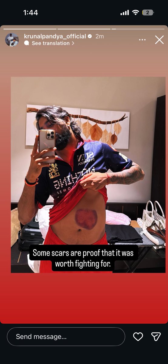 ramithks's tweet photo. Some sacrifices are truly special 🥺❤️🫶 RCB ❤️

Thank you Krunal Pandya 🫂🫂@krunalpandya24 https://t.co/4at8XwafTq