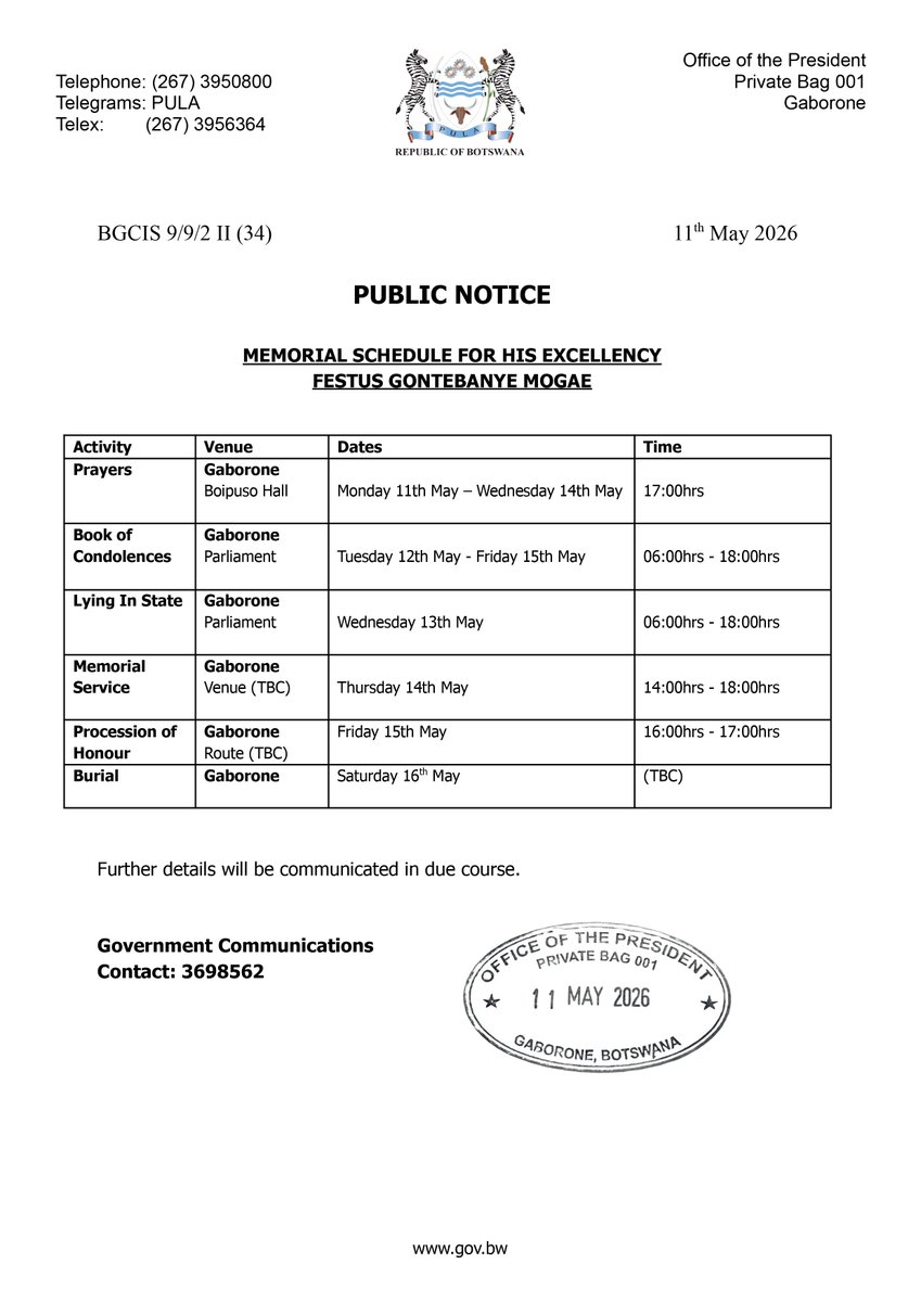 Botswana Government tweet media