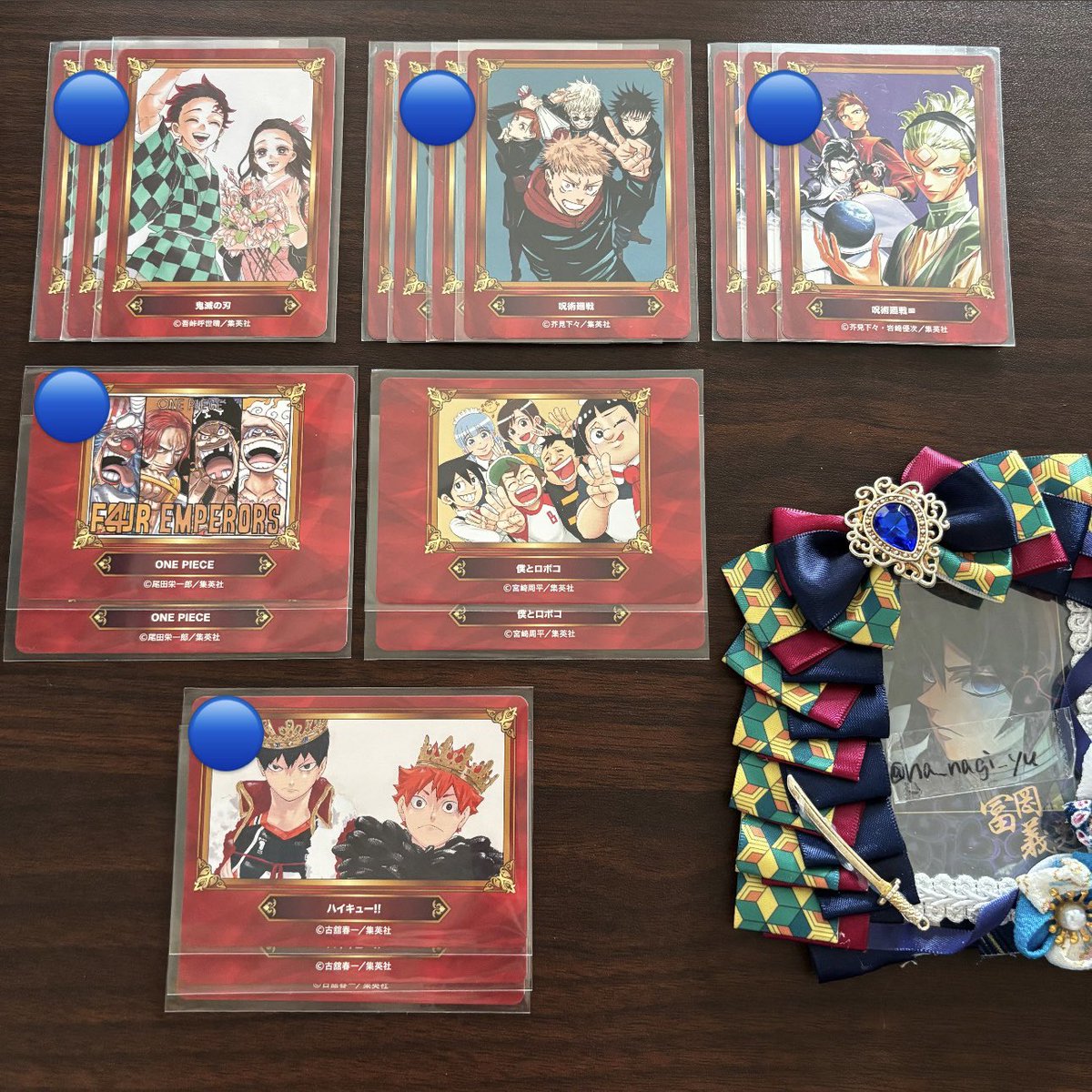 na_nagi_yu's tweet photo. 𓊆譲渡𓊇
ジャンプフェア 2026 アニメイト
特典 カード

譲：画像のもの

求：50円/枚➕送料

🔵は同数抱き合わせしていただける方優先
無印は単体譲渡可

検索からでもお気軽にお声掛けください📮 https://t.co/POdPiHFUrc