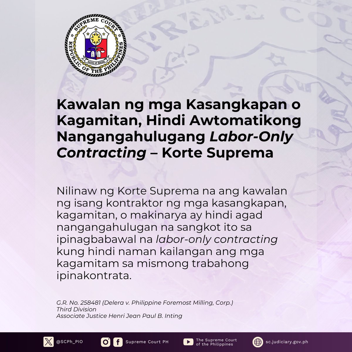 Philippine Supreme Court Public Information Office tweet media