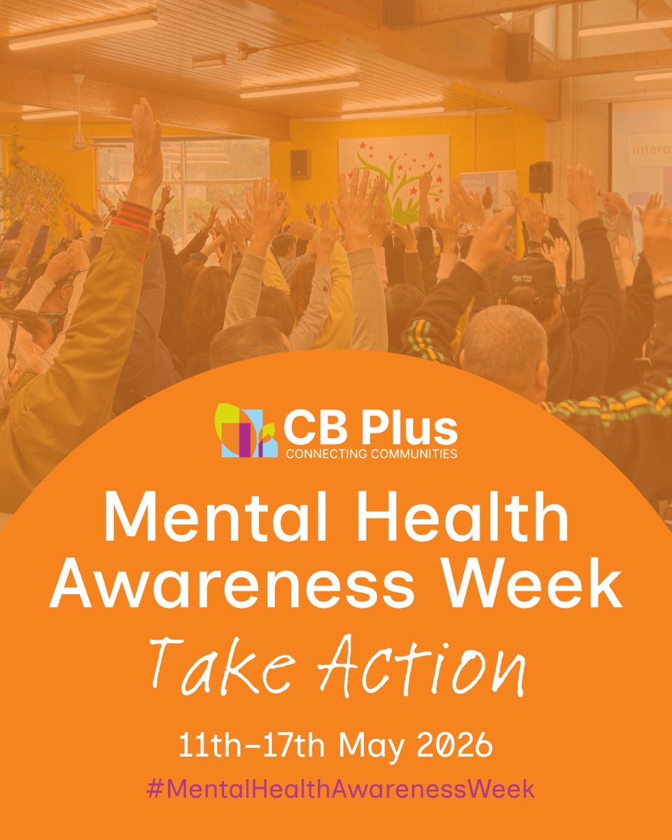 CBPlus_'s tweet photo. It’s #MentalHealthAwarenessWeek and this year’s theme is #Action. Throughout the week, @Barnetwellbeing and @YP_Thrive will be sharing the NHS's 5 ways to wellbeing as a reminder that small steps can make a real difference. Support: https://t.co/VMXOrtUNat https://t.co/JmCBeU3bf5