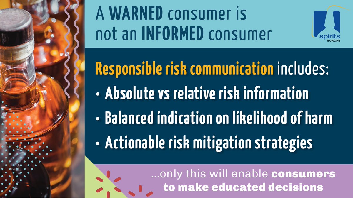 spiritsEUROPE's tweet photo. Most EU citizens drink in moderation and understand the risks of excessive alcohol consumption. Effective public health guidance should provide clear, contextual information, empower informed choices, and consider individual risk factors.
  
Through digital tools, campaigns, and educational programmes, we can boost health literacy and support responsible drinking for everyone.
  
👉 Learn more about our sector's responsible drinking initiatives: https://t.co/SDQQIfd7iI
  
  #ResponsibleDrinking #RiskCommunication #ConsumerEmpowerment