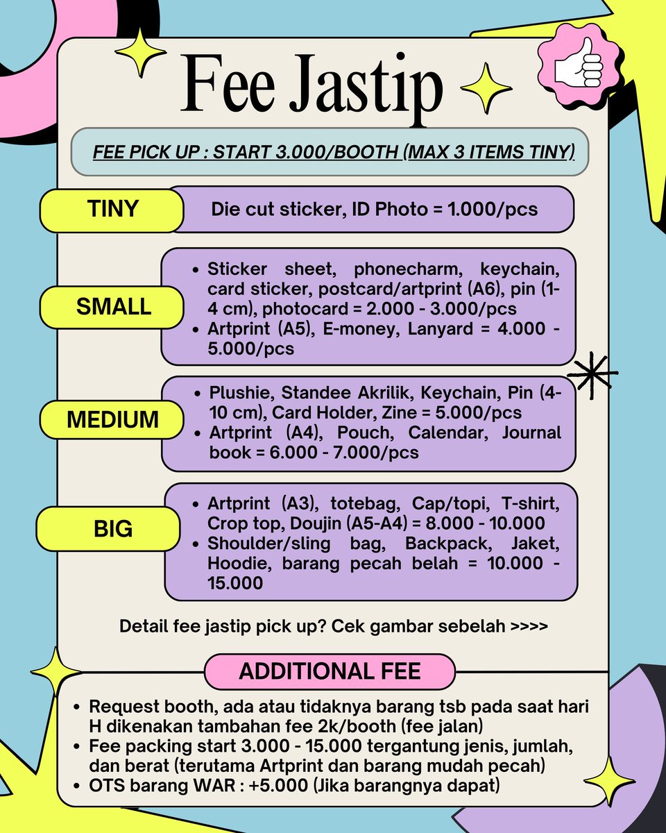stuffdygram's tweet photo. Hi sobat 😸 open jastip untuk event yang kamu tuju dan siap membawa wishlist km <3

• Bisa OTS/Pick up ya
• Fee start 1k-20k ongly
• Live shopping di grup
• Pengiriman manual atau oren (splitpay)

Join grup order (WA) : https://t.co/R4nW8RkgxX (1/3) https://t.co/0c3ROUlp1B