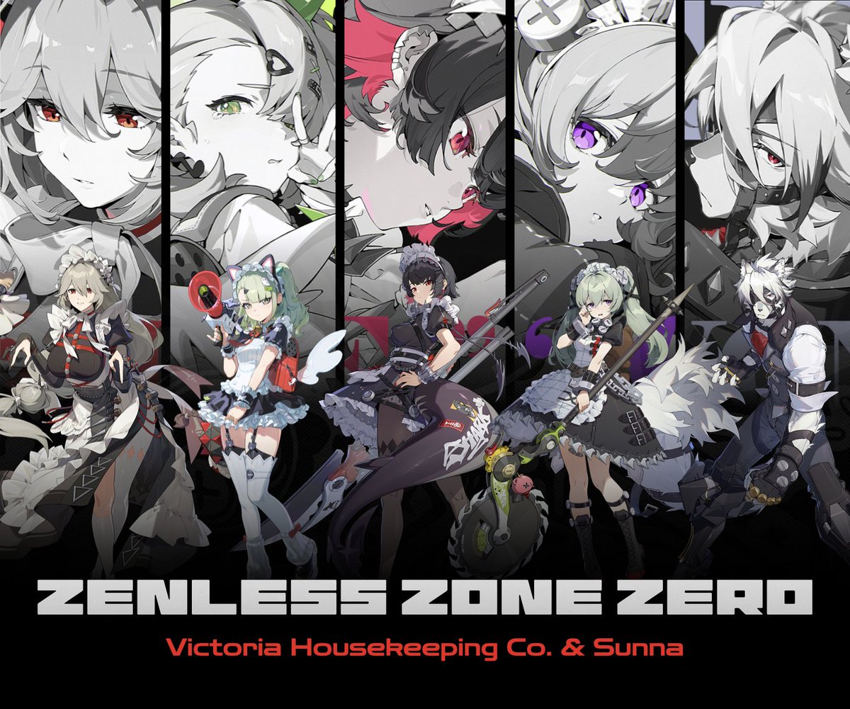 🖤🤍 5月10日は #メイドの日 🤍🖤

『ゼンレスゾーンゼロ』より
メイド&amp;執事の皆様をご紹介します☕️🫖

「って、1日過ぎてもうてるやん(っ °Д °;)っ」

#ゼンゼロ #zzzero