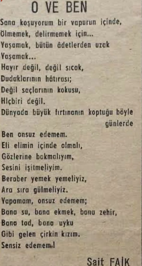 baharbsg1's tweet photo. Sait Faik’i, vefatının yıldönümünde çok sevdiğim şiiriyle anmak istedim🤍 https://t.co/dntlRkvP48