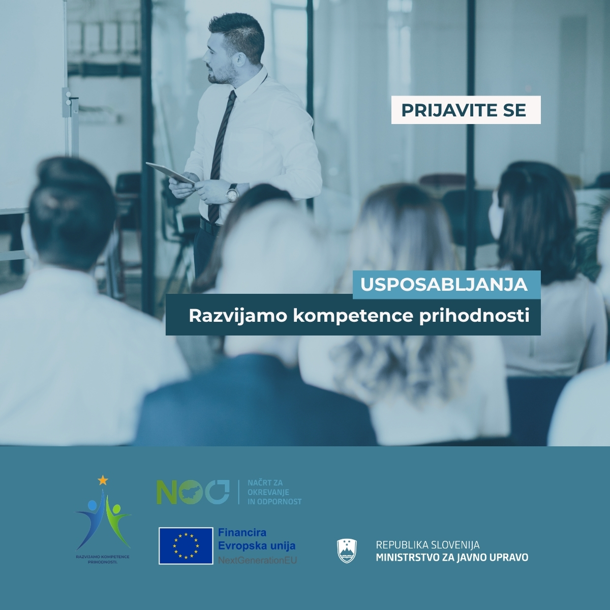 mju_RS's tweet photo. 🚀Kako prepoznati potenciale zaposlenih, voditi kakovostne zaposlitvene razgovore in graditi razvojno kulturo?
Pridružite se interaktivnim usposabljanjem za vodje in kadrovike v državni upravi. Pohitite, sposabljanja potekajo le še maja in junija 2026.
🔗https://t.co/t9oX86RBGd https://t.co/07qu4LdPgh