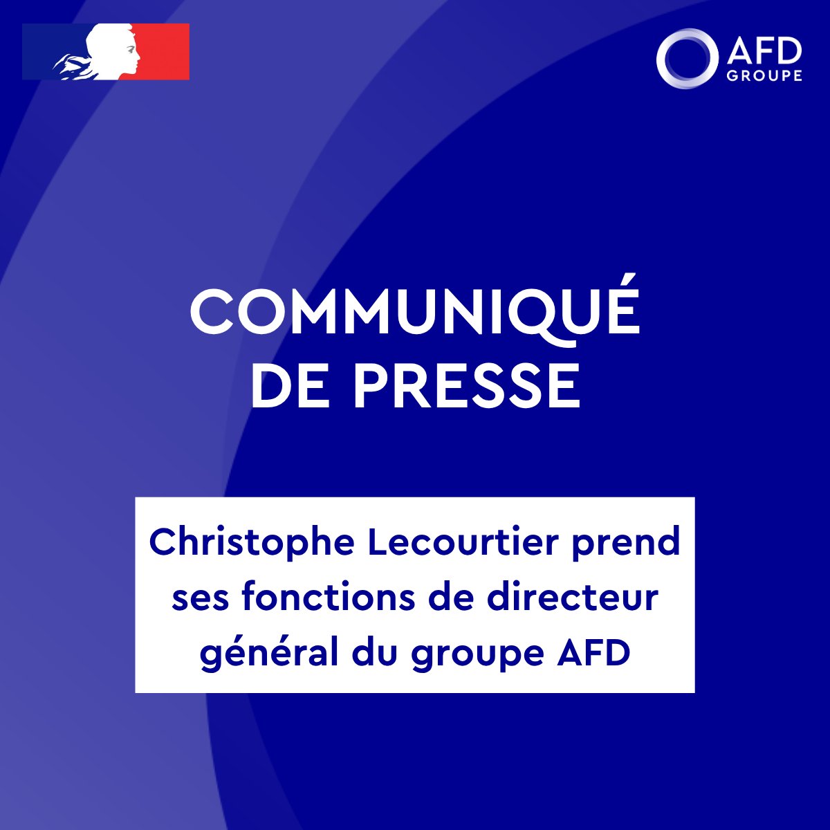 AFD_France's tweet photo. Aujourd'hui, @clecourtier prend la tête du groupe AFD dans un contexte de bouleversements géopolitiques.
Il fera évoluer notre positionnement stratégique en privilégiant impact, visibilité, efficacité &amp; exemplarité budgétaire pour les +vulnérables &amp; les🇫🇷➡️https://t.co/JSyOHP7oBs https://t.co/NTGZQQY9vc