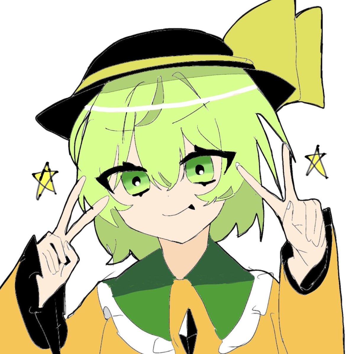 相方の線画塗ってみました！ あんまり上手く塗れなくてごめんね