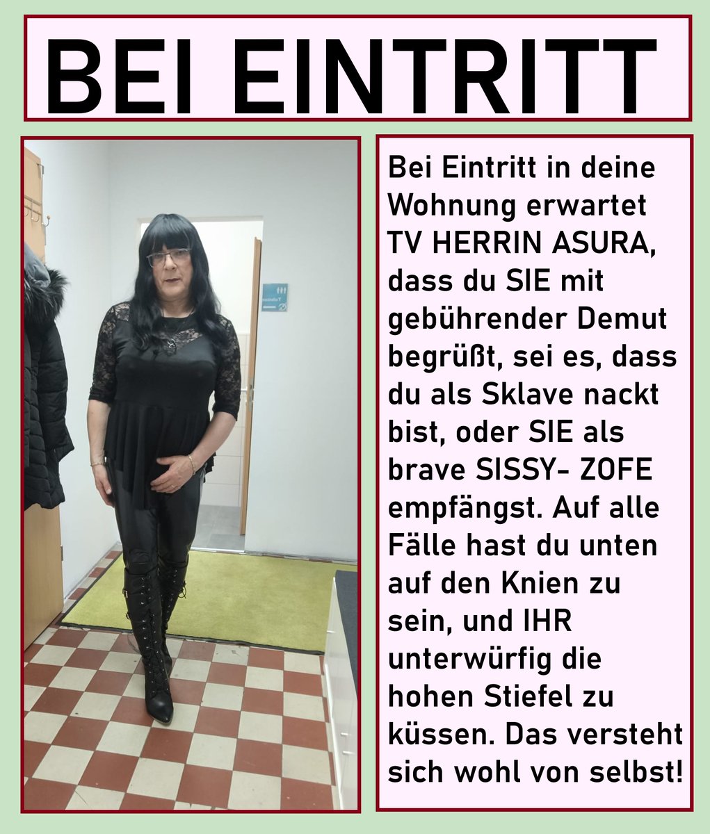 peter_keut81231's tweet photo. @HerrinAsura Wie immer ein tolles Bild von IHNEN, verehrte TV HERRIN ASURA. Dazu fällt mir auch wieder ein passender Bildtext ein! https://t.co/jyxDPEEenJ