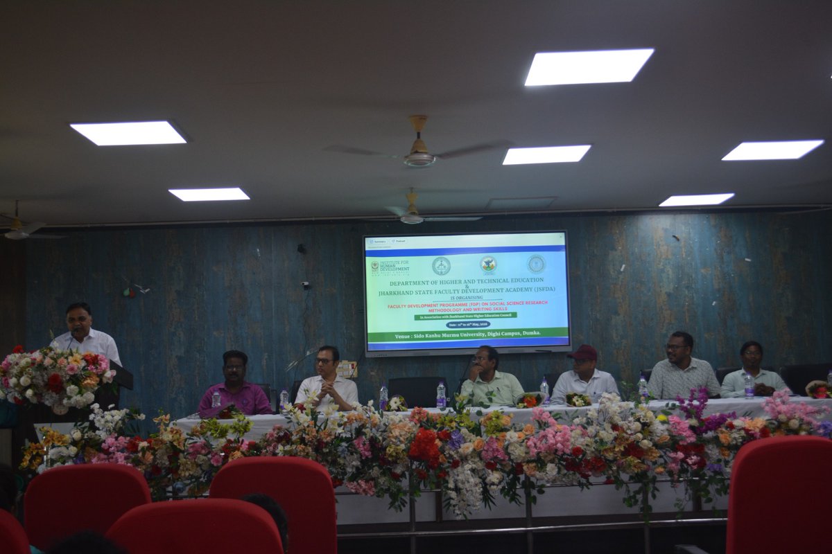 jsfda2025's tweet photo. JSFDA organized a Faculty Development Programme on Social Science Research Methodology &amp; Writing Skills for SKMU, Dumka in collaboration with Institute for Human Development, New Delhi &amp; Ranchi from 11–16 May 2026. #JSFDA #FDP #ResearchMethodology #SKMU #HigherEducation https://t.co/R2SQMrWi4F