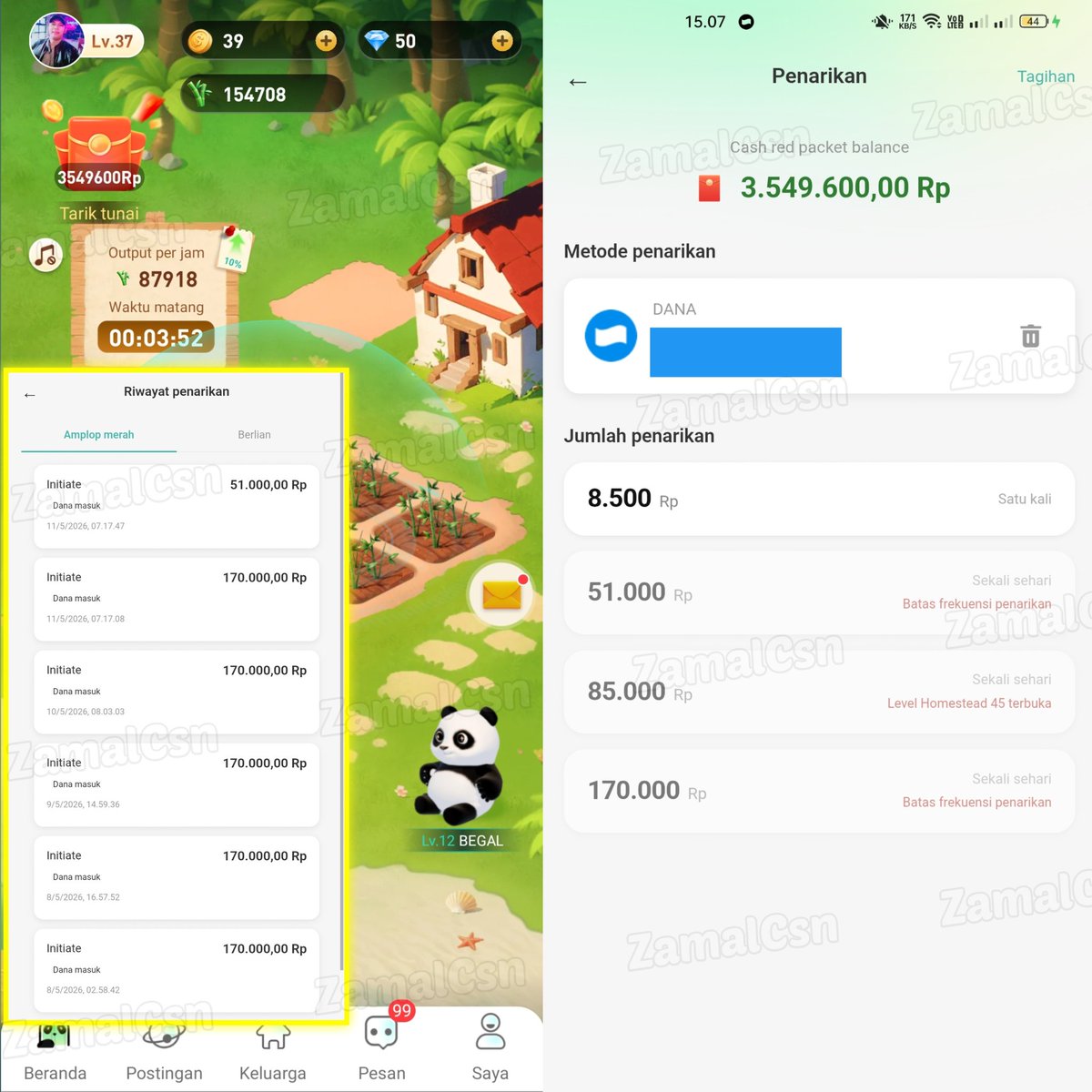 ZamalCsn's tweet photo. Cuman Main Game Pertanian (Tanpa Depo) Bisa Dapat Reward Saldo Dana Gratis ?
Mau tau caranya supaya kamu bisa nyoba narik saldo dana disini ?

Saya Ajarkan Sampai kamu ngerti dulu nih biar bisa cuan !!!
📎 Tips &amp; Triknya Dikomentar ! https://t.co/oogqRn8LPp