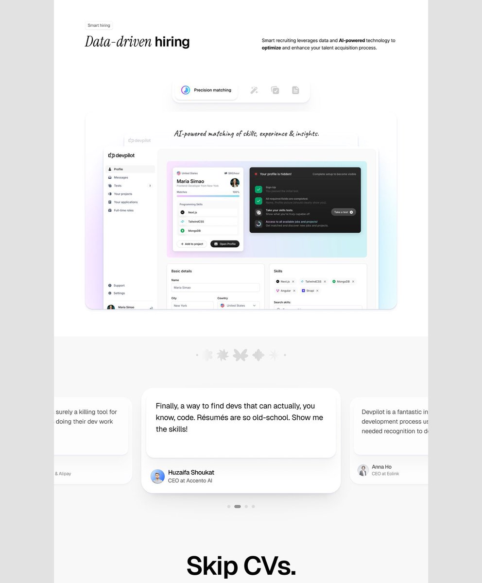 Website built for Devpilot