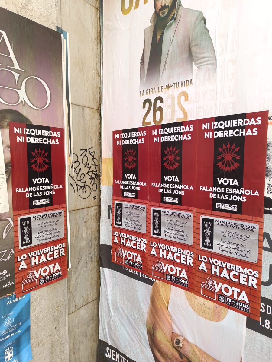 FalangeAlmeria's tweet photo. Por la seguridad de nuestras familias

Por los obreros sin pan que comer

Por los jóvenes sin futuro ni vivienda

¡VOTA FALANGE ESPAÑOLA DE LAS JONS! https://t.co/MNV2CJ9oCF