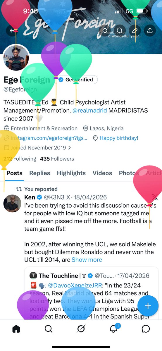 Egeforeign's tweet photo. +1 -1 HAPPY BIRTHDAY 🎂 TO ME https://t.co/ZuW9uLLEJd