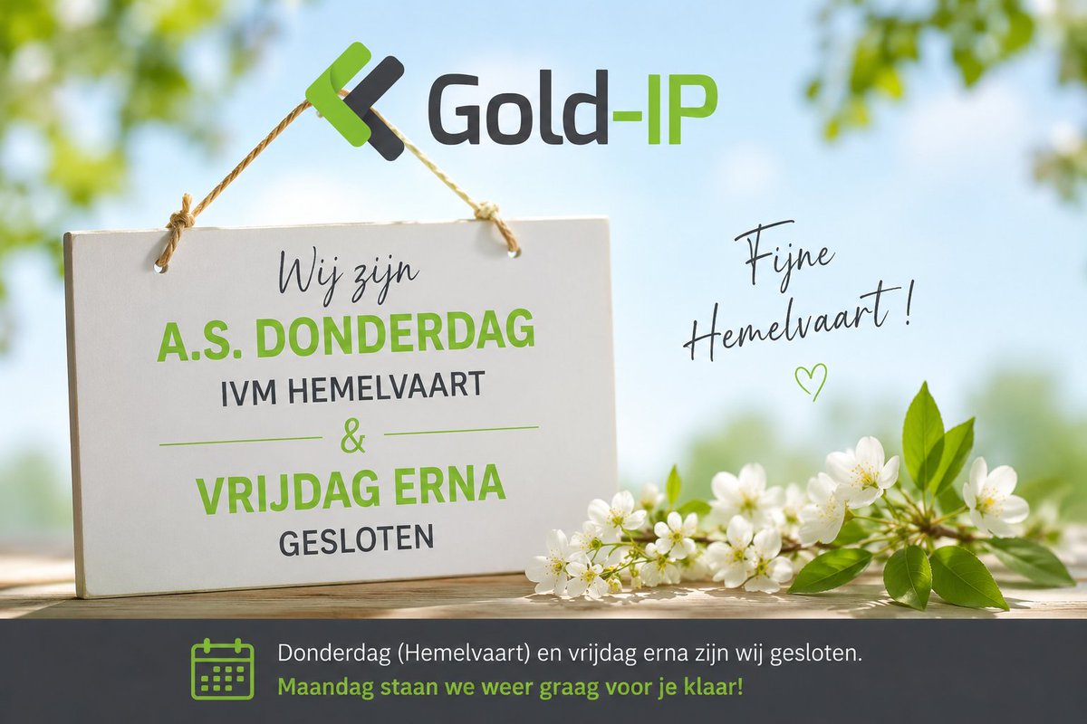 Gold_IP's tweet photo. Wij hebben deze week aangepaste openingstijden https://t.co/uihe35Y0ZS