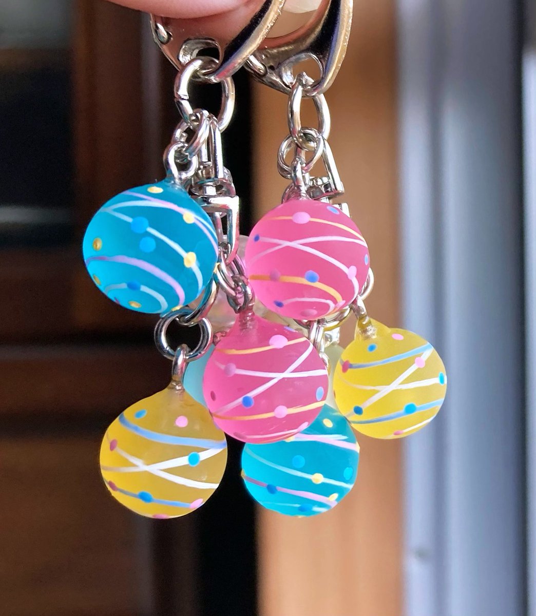 マット加工のミニミニ水風船バッグチャーム🎈 #レジン #ハンドメイド