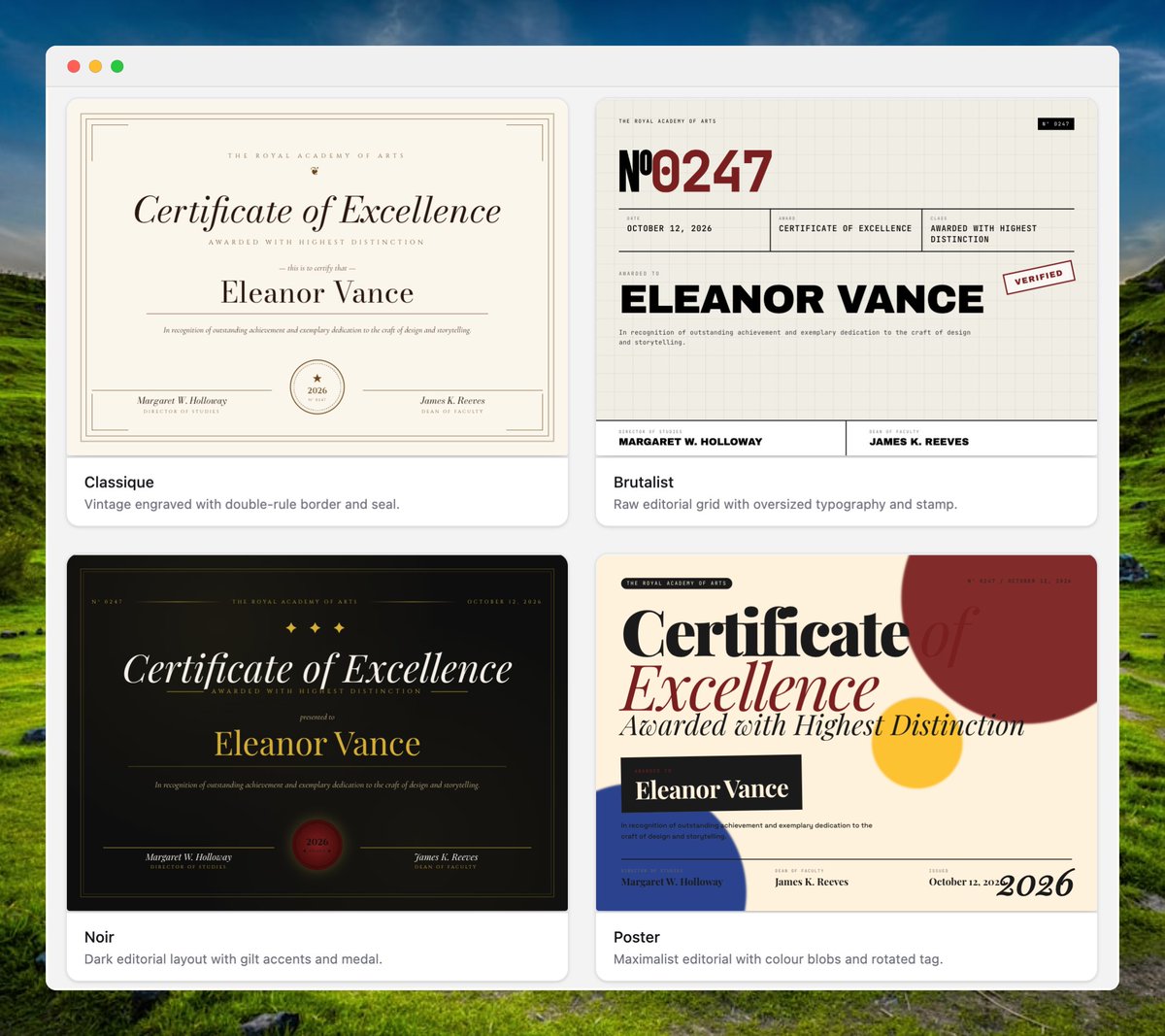 classroomio's tweet photo. 4 new certificate templates coming soon https://t.co/gajgfT7JHq