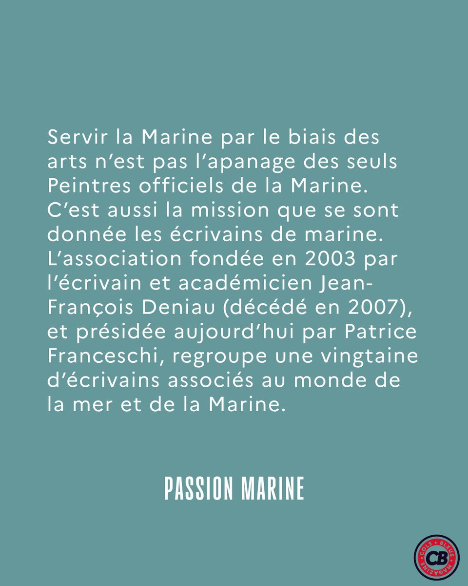 MarineNationale's tweet photo. #Colsbleus | Depuis 2003, auteurs et navigateurs mettent leur plume au service de la Marine et des enjeux liés à la mer.
Une écriture ouverte sur le monde et ses défis. ✍️🌊
À lire 👉 : https://t.co/giCAiJgL0q https://t.co/nfHTyeu65N