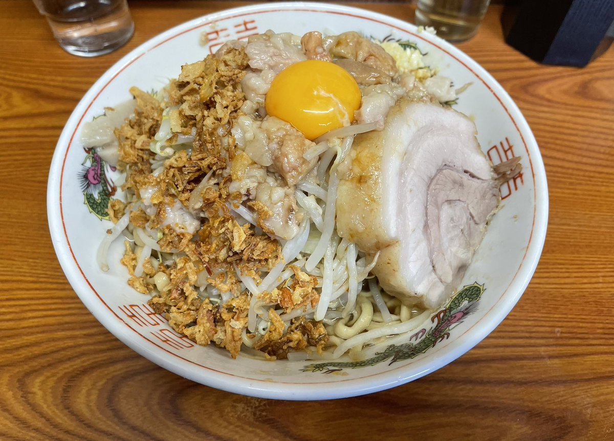 ぽむ飯 ラーメン二郎亀戸店 小汁なし ニンニク､カラメ､アブラマシ 直系