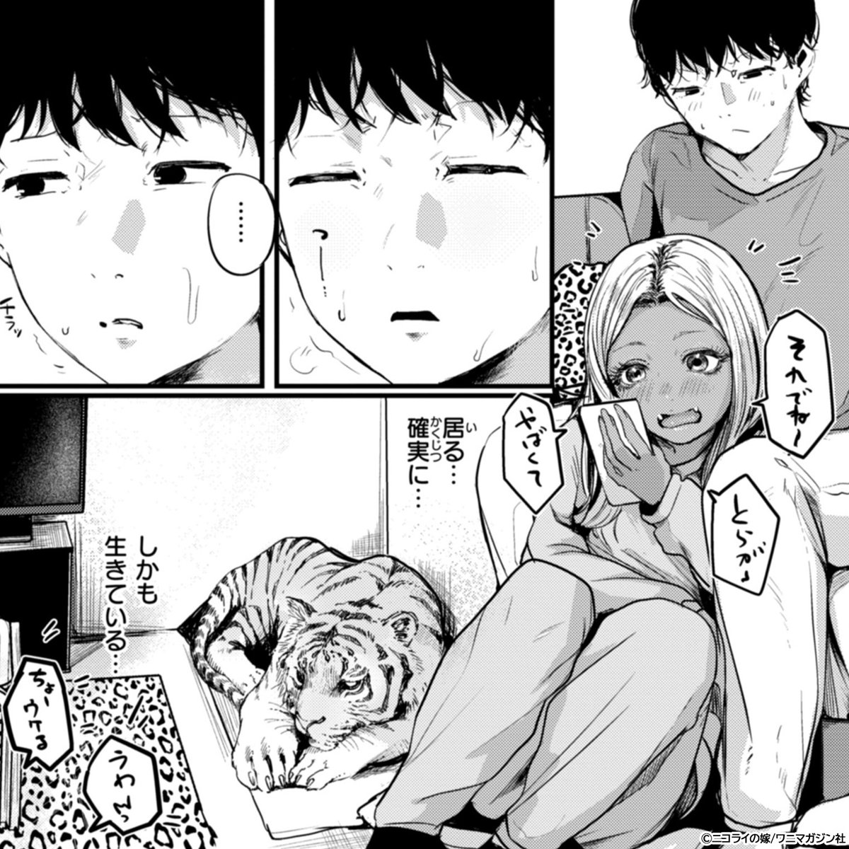 PR_comic_02's tweet photo. 黒ギャルの家には本物の《虎》がいて…⁉

[PR]