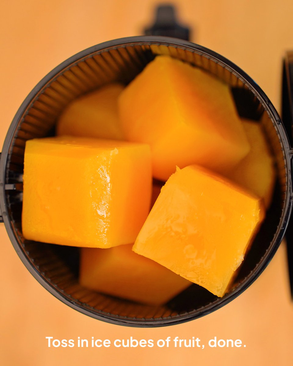 Fridja's tweet photo. Sometimes fruit doesn’t need much help.

Cold, smooth, naturally sweet.

The f2500 Self Feeding Whole Fruit Juicer turns it into something you’ll want again tomorrow.

#Fridja #f2500 #juicer #homemadesorbet #vegan https://t.co/p7SevLCzmY
