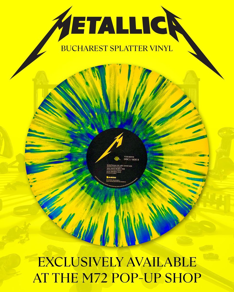 Get your hands on this Bucharest exclusive “72 Seasons” splatter vinyl from Furnace Record Pressing while supplies last at the #M72Bucharest Pop-Up.

A limited amount of vinyl will be available daily, so if you want one, make sure to show up early!

TUE &amp; WED: 8:30 AM - 8 PM
THU: