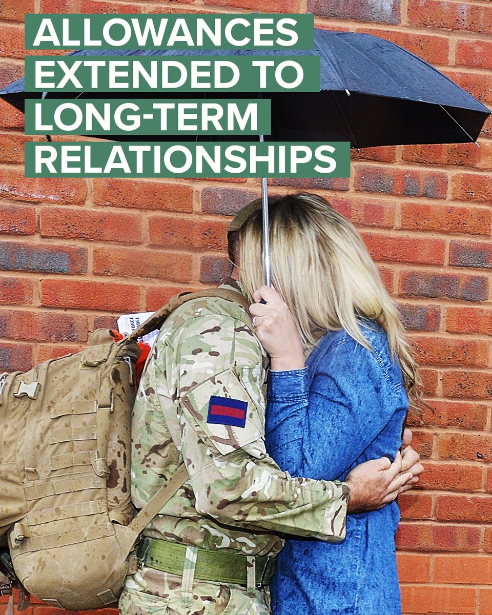 The_AFF's tweet photo. Service personnel in established long-term relationships can now claim some allowances that were restricted to those who are married or in civil partnerships. First register your LTR(E) status on JPA. If you’ve already registered, you don’t need to do anything. What’s covered:🧵 https://t.co/o8qXz4FKtH
