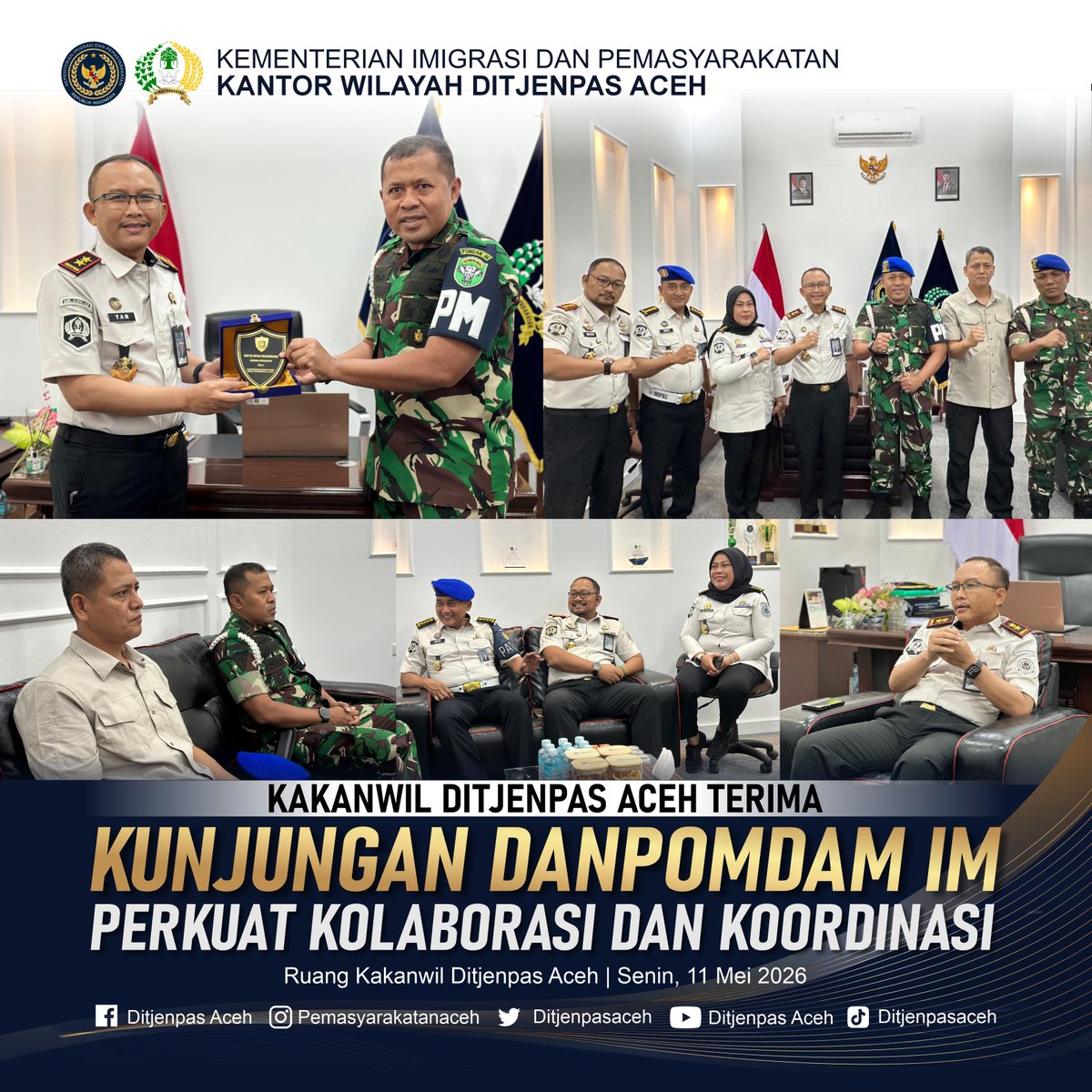 ditjenpasaceh's tweet photo. Kantor Wilayah Ditjenpas Aceh dan Pomdam IM Mantapkan Kolaborasi Lintas Sektor

Baca selengkapnya di https://t.co/bCUFxYIyuv

#KanwilDitjenpasAceh #DitjenpasAceh #PemasyarakatanAceh #PomdamIM #Danpomdam #YanRusmanto https://t.co/pEUfDBiY7a