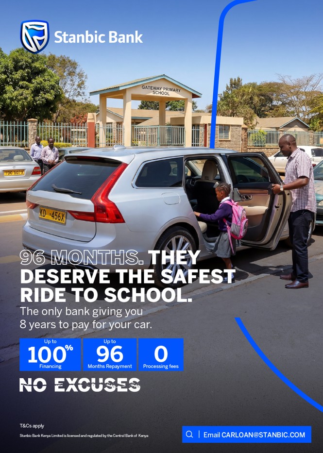 StanbicKE's tweet photo. Stanbic Bank offers up to 100% financing, zero processing fees and up to 96 months repayment making it easier to move with a safer, more reliable car for your family.
Safer school runs. Easier payments