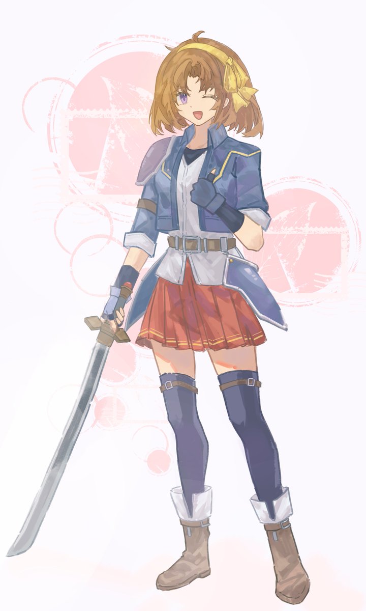 #軌跡シリーズ #空の軌跡
我が剣は無敵なり！な～んちゃって！☆