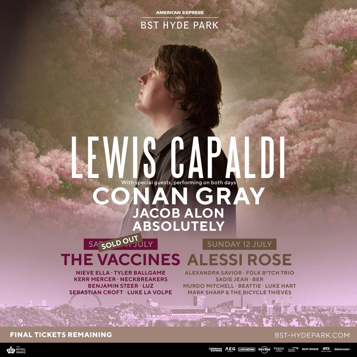 marksharpmusic's tweet photo. Over the moon to announce we’ll be playing Hyde Park in London this summer supporting the main man @LewisCapaldi on Sunday the 12th of July🙌

This is absolutely mega!! Hyde Park is a dream gig for us and we’re honoured to be playing it alongside our good mate Capaldi💚
 
MS&amp;TBT https://t.co/ECON0gQ9DP