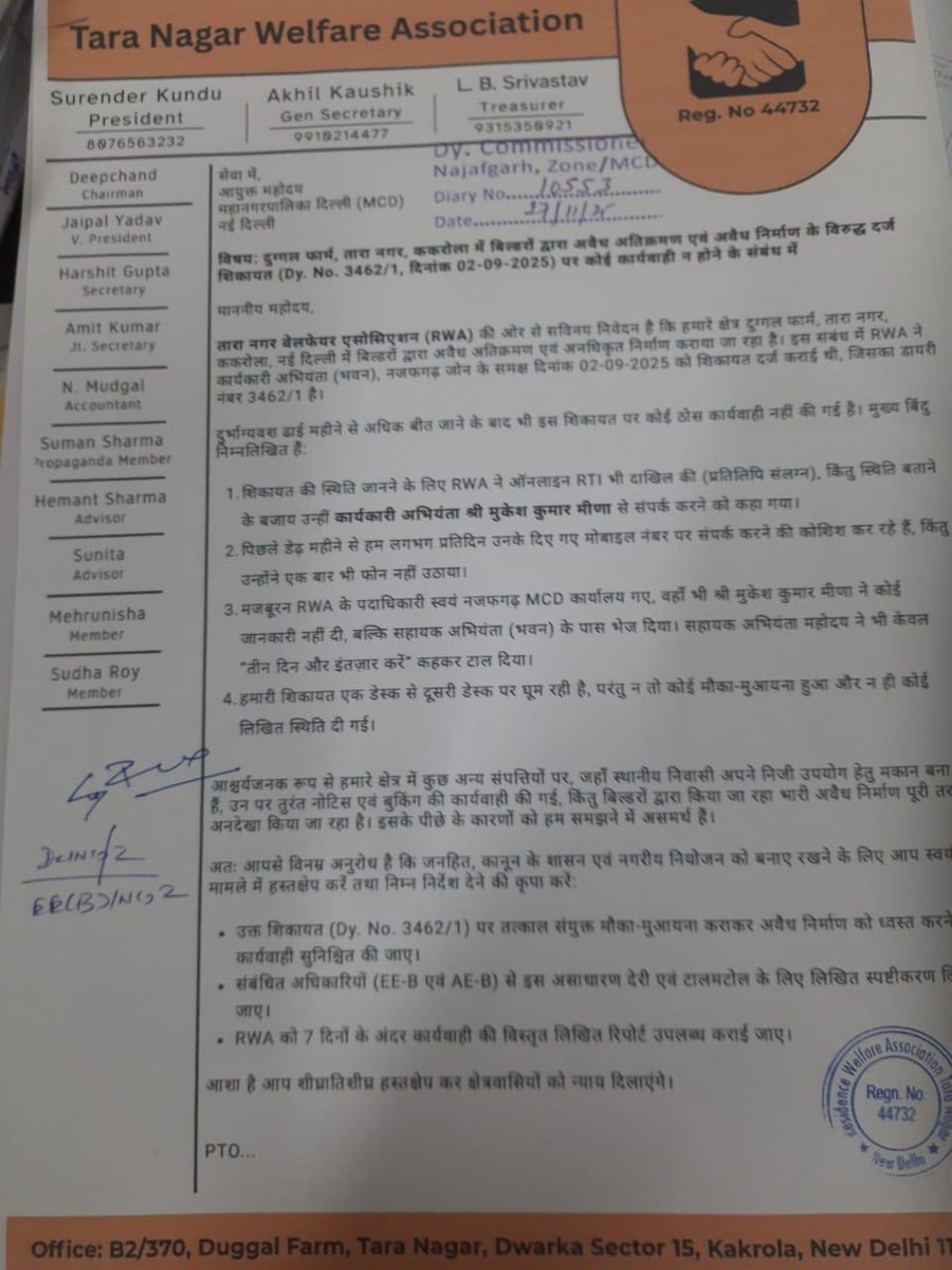Tara Nagar Welfare Association - Duggal Farm tweet media