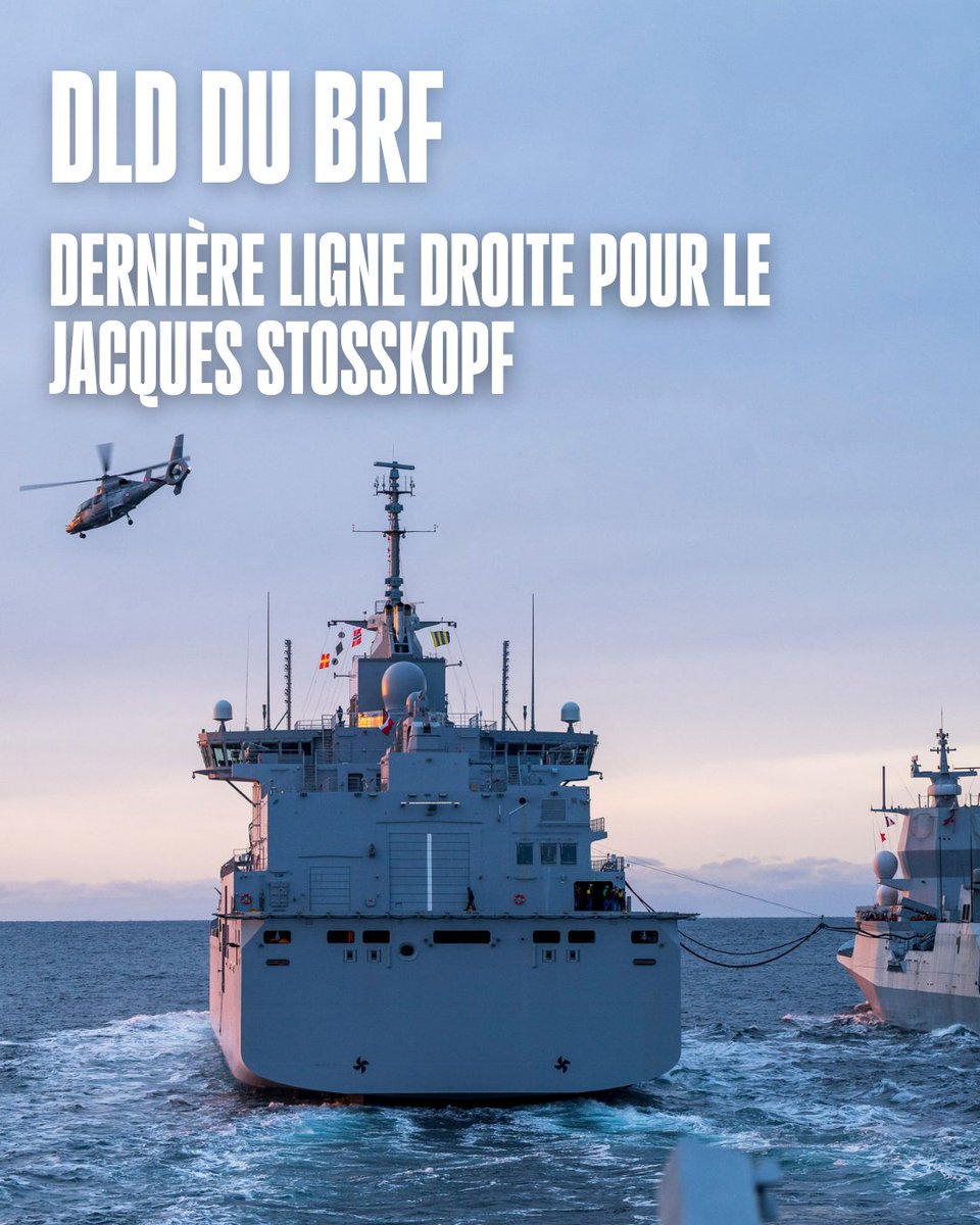 MarineNationale's tweet photo. #Colsbleus | Le BRF Jacques Stosskopf en dernière ligne droite avant son admission au service actif.
Ravitaillements à la mer, exercices, escales et entraînements opérationnels rythment 5 mois de déploiement au plus près des forces.
À lire 👉 : https://t.co/ZHwGRRQC5M https://t.co/JiK2pAVfkj