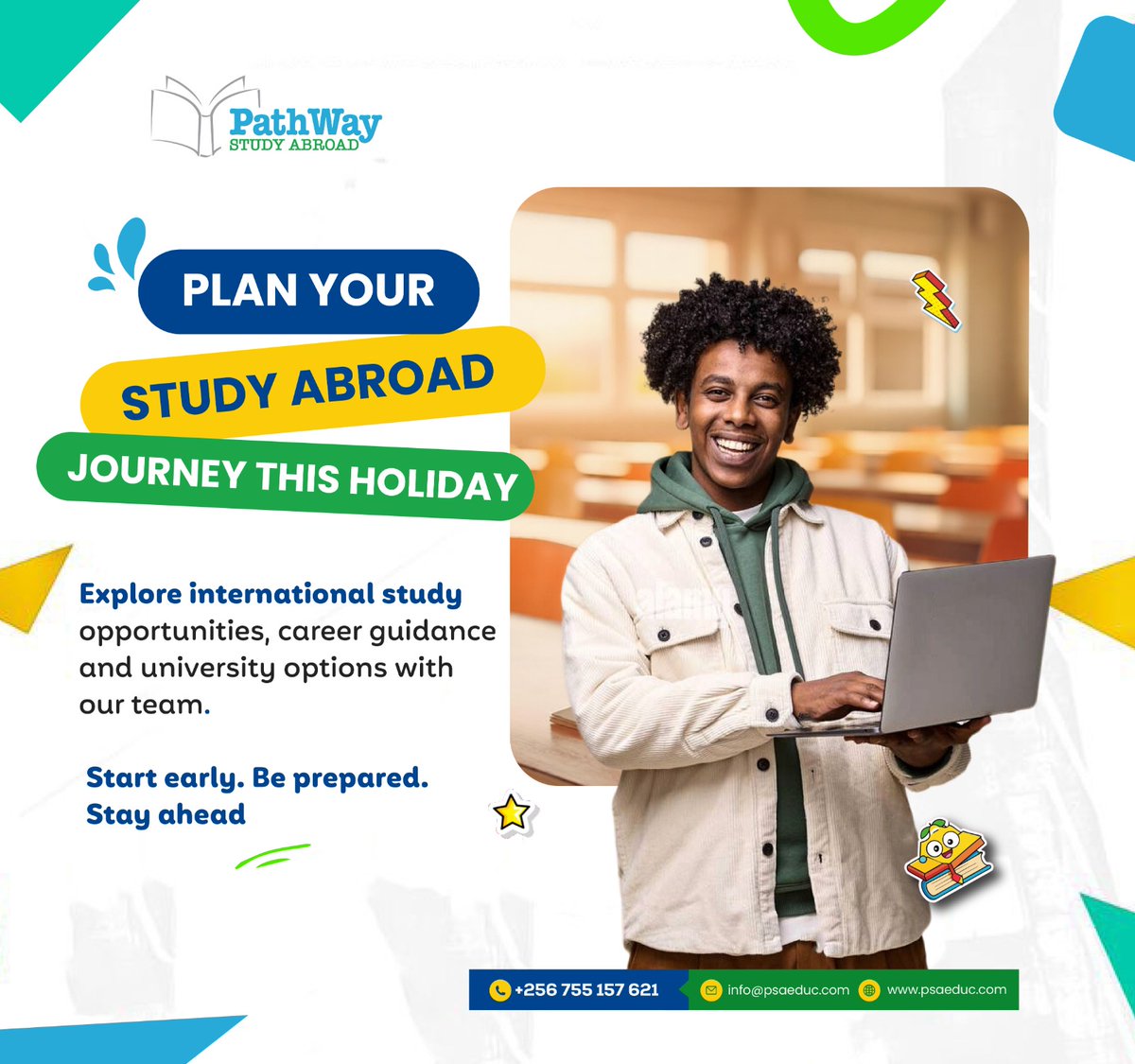 psaeducation's tweet photo. This holiday, let's embark on your study abroad journey. A very smart way to make good use of your holiday time! https://t.co/kFS2rAOleO