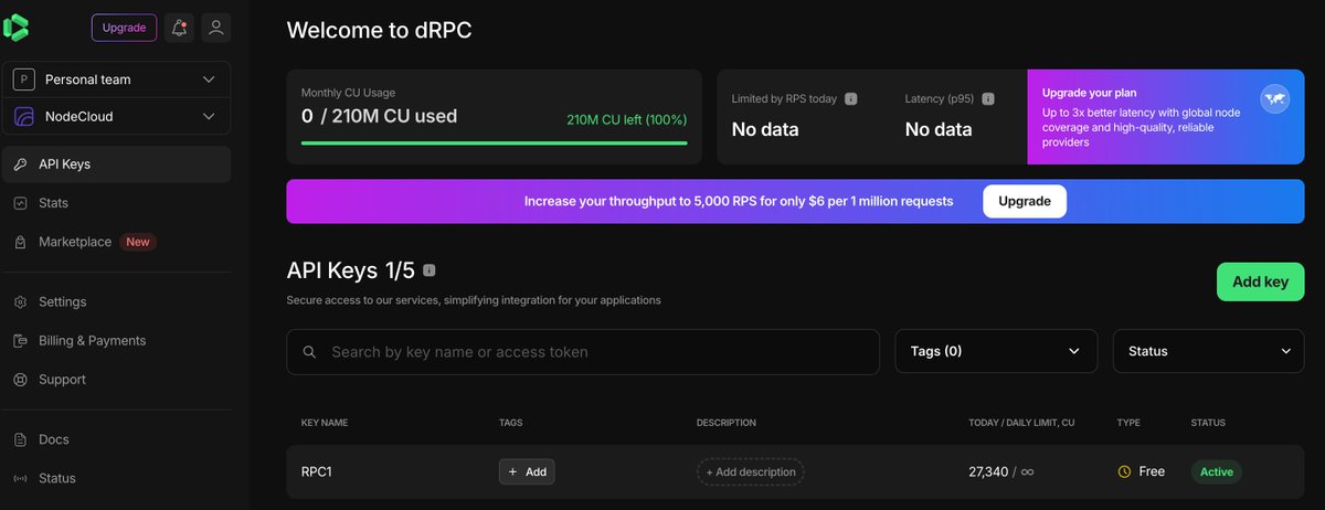 dungeonclaw's tweet photo. 🟦BASE builders (and all builders really)

RPC issues can be very frustrating for users, and getting the data fast with enough bandwidth without burning limits is taught without a subscription system

HIGHLY recommend @dRPCorg and you can pay by crypto

https://t.co/jRKPN2vk5y https://t.co/GJ8eMeOEhQ
